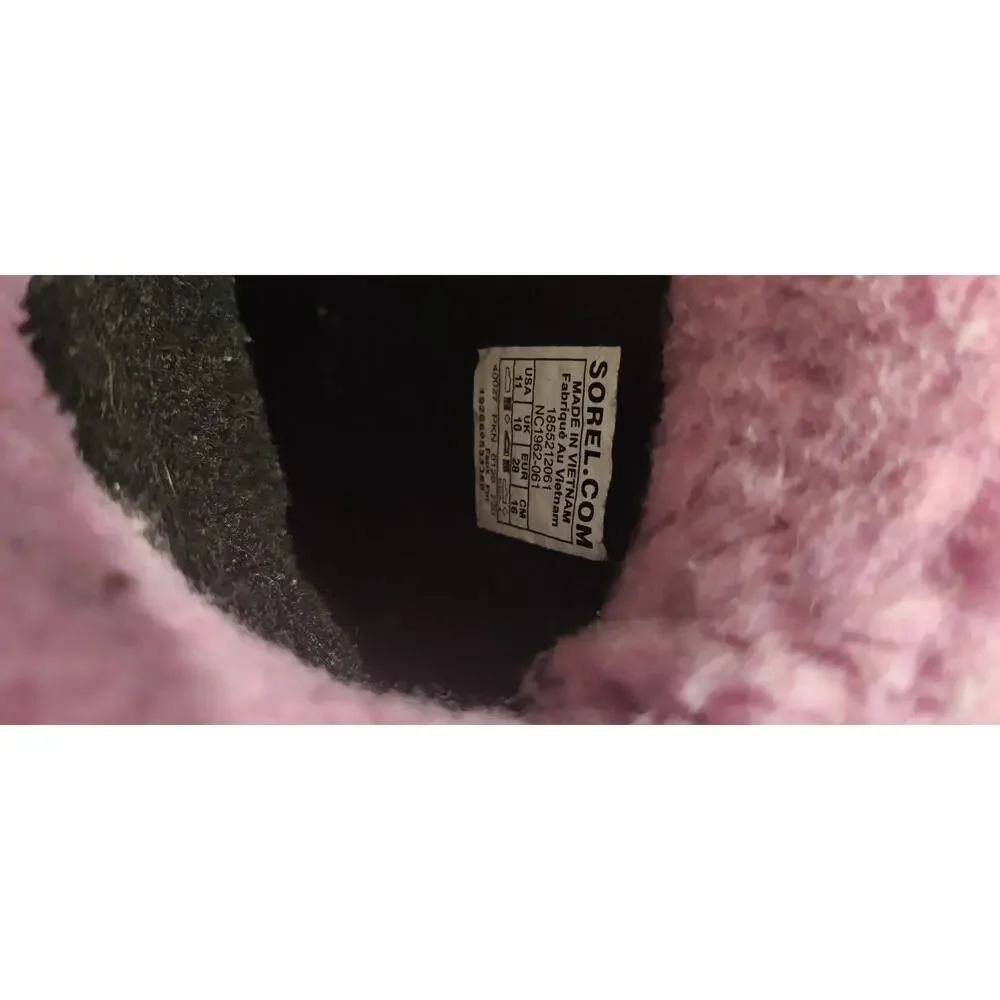 Sorel Kids Yoot Pac Nylon Winter Boots Chrome Grey Orchid Waterproof Outdoor